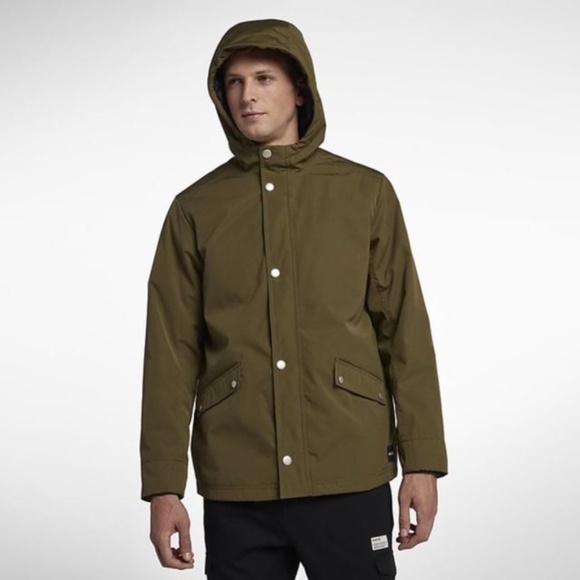 Hurley Timber Jacket Full Zip Hooded Rain Jacket - Picture 2 of 8